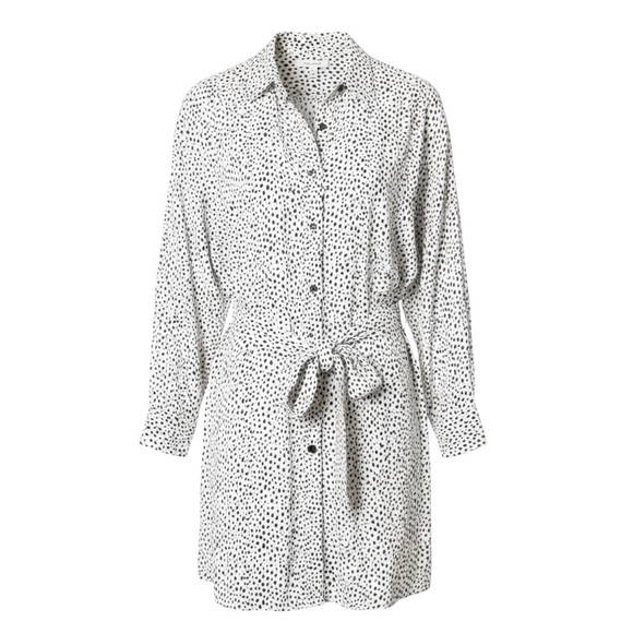Emerson Fry Shirtdress Black White Cheetah Size XL NWT